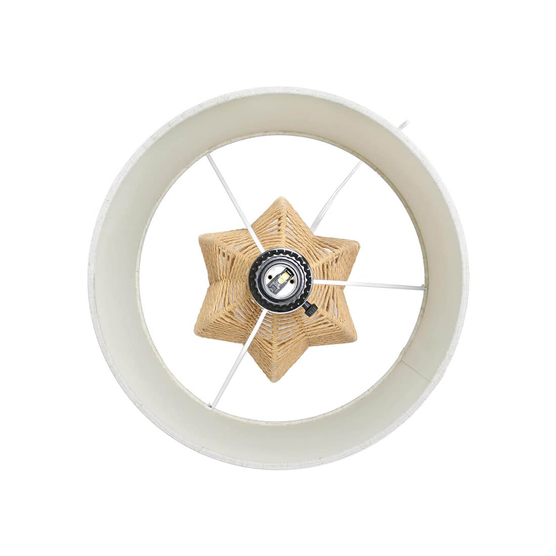 لامپ میلو با بدنه فلزی مشکی و برنجی، قطر ۱۸ سانتیمتر و ارتفاع ۳۰ سانتیمتر - تصویر 3